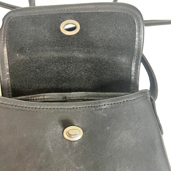 Vintage Coach Black Leather Nickel Tango 9049 - Picture 3 of 5